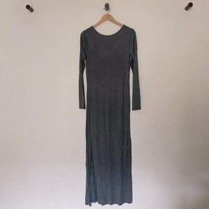 Scotian Gray Long Sleeve Bodycon Maxi Dress